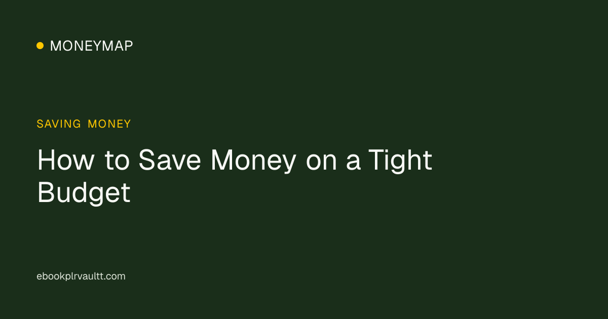 How to Save Money on a Tight Budget — cover image